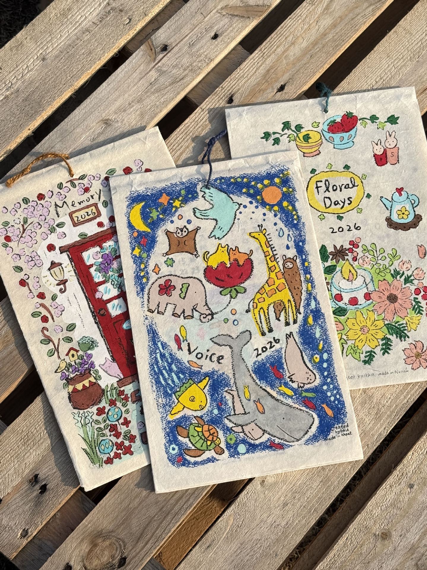 New 2026 Animal Nepal Wall Calendar Graffiti Illustration Calendar Yearly Calendar Monthly Calendar Home Wall Decoration Pendant