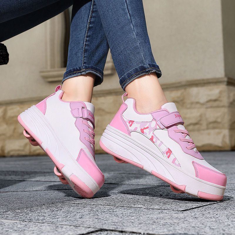 Manufacturer's First-Hand Supply of Cross-Border Heelys Shoes for Men, Women and Children, Four-Wheel Skates, Student Roller Skates, Large Quantity, Preferential Treatment