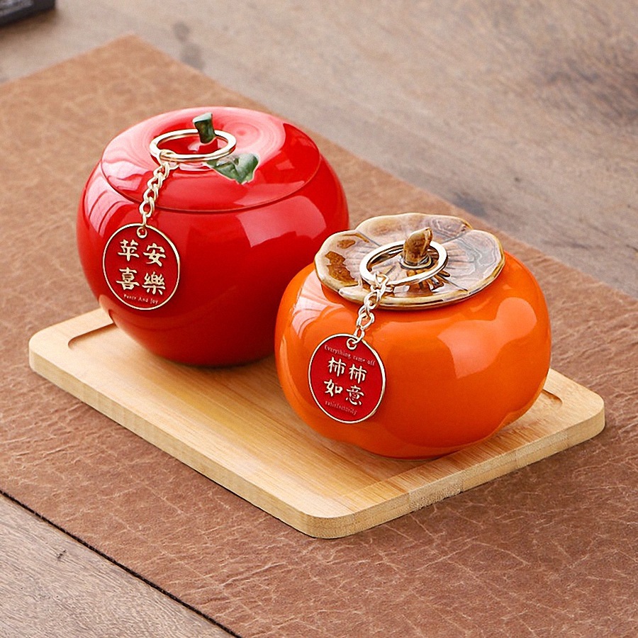 Christmas peace fruit Apple jar peace happy new home living room desktop entrance decoration Spring Festival gift