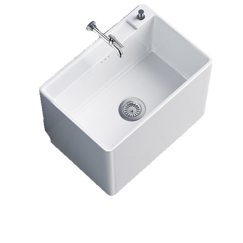 Ceramic Mop Sink Balcony Floor-Standing Mop Sink Household Mop Basin Mop Sink Floor Mop Basin Bathroom
