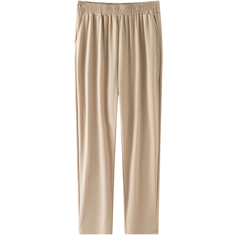 Tiktok, Kuaishou, Xiaohongshu Live Streaming Platform Has a Large Stock of Summer Plus-Size Ultra-Thin Ice Silk Casual Pants Available for Dropshipping