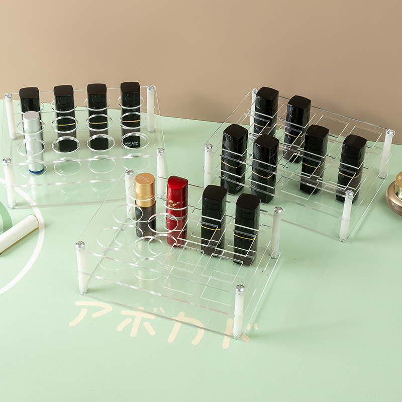 Акриловая подставка для губной помады, прозрачный органайзер для косметики на столе