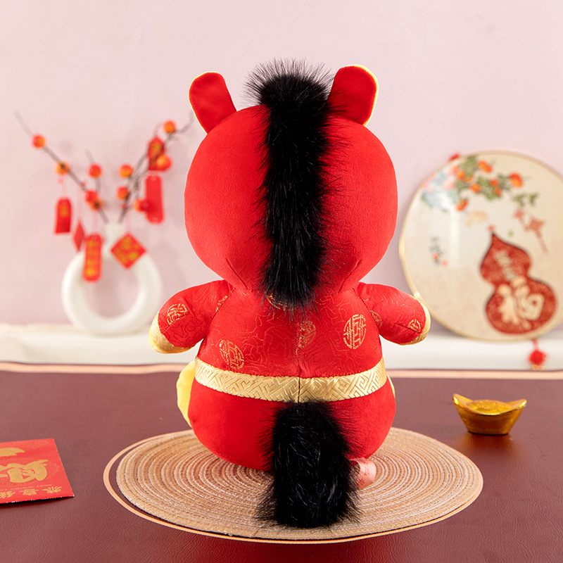 2026 Year of the Horse Mascot Plush Toy Zodiac Horse Doll Annual Meeting Event Gift Wholesale Can Add Logo