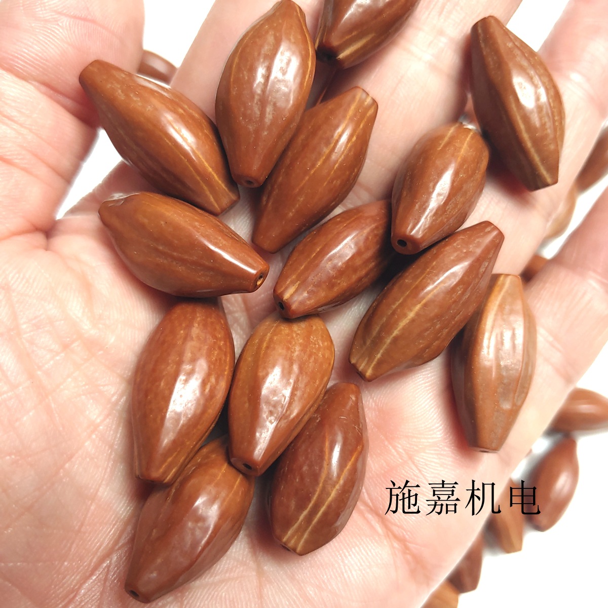 Olive Stone Raw Skin Whitening Cream, Long String Neck Hanging Bracelet for Men and Women, Plain Stone Beads, DIY Craft Accessories