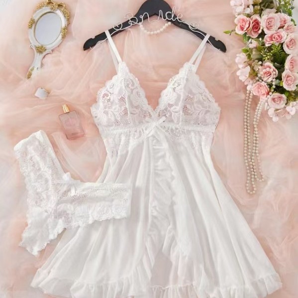 European and American Pajamas, Feminine V Neck Lace Suspenders, Multi-Color Suits, Sexy Intimates Wholesale, Amazon Cross-Border Supply