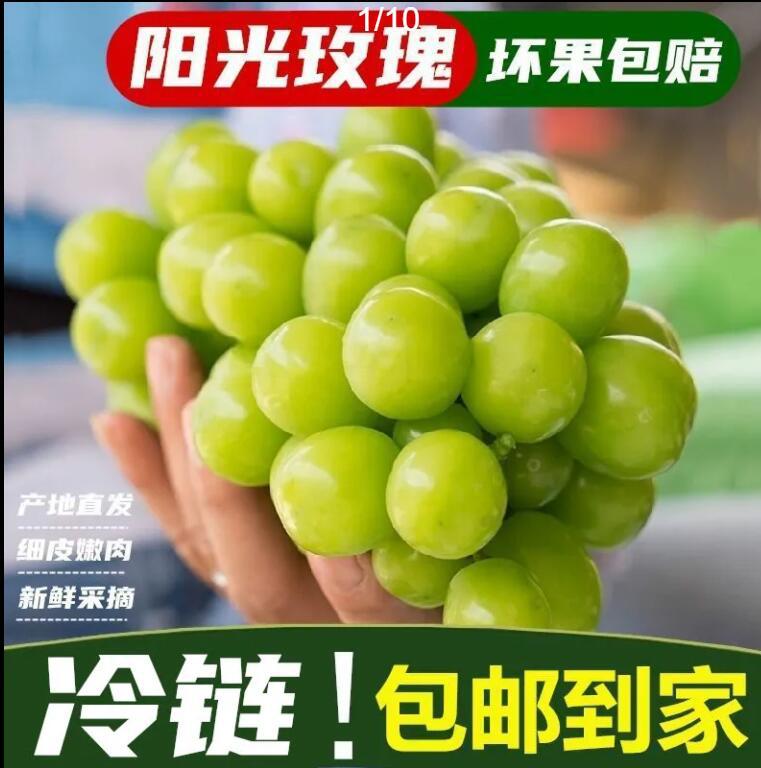 Виноград Солнечная Роза Циньван 1 семенной зеленый виноград свежесобранный ароматный сезонный фрукт для беременных женщин оптом по ящикам