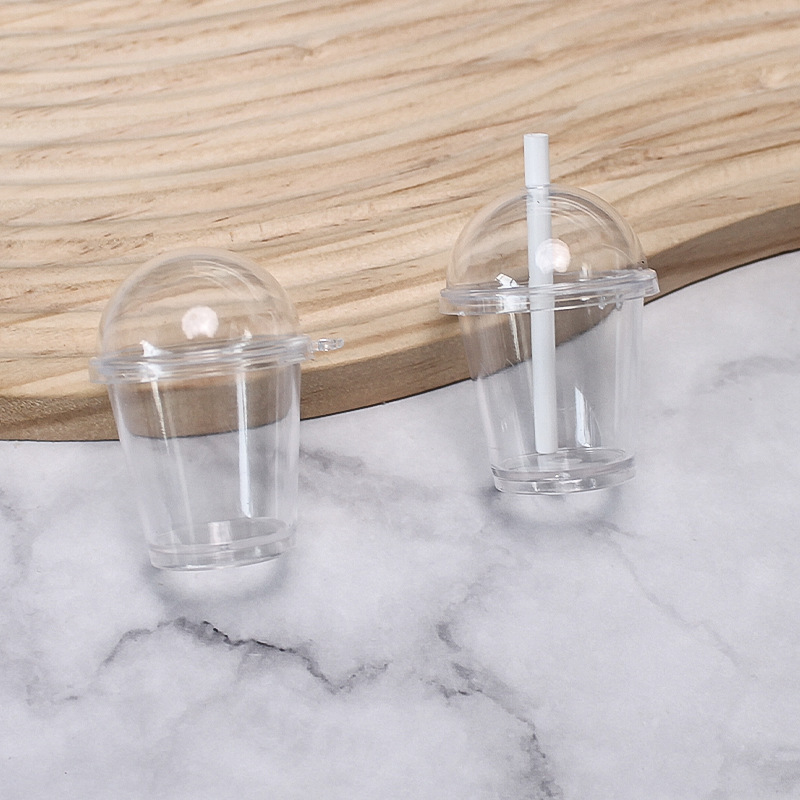 Miniature Simulated Wood Ash Cup Milk Tea Cup Toy DIY Children's Craft Material Kit Dollhouse Miniature Food Toy Cup