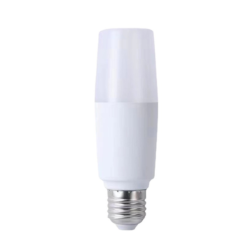 Led Bulb Plastic-Coated Aluminum Cylindrical Bulb Linear Ic Economical Model Household Energy-Saving E27/B22 Lamp Holder Screw Socket