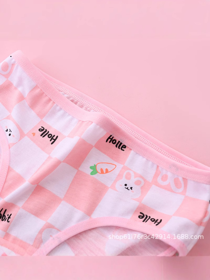 Cotton briefs women cross-border 100% cotton girls briefs cute printed little girl underwear wholesale cotton
