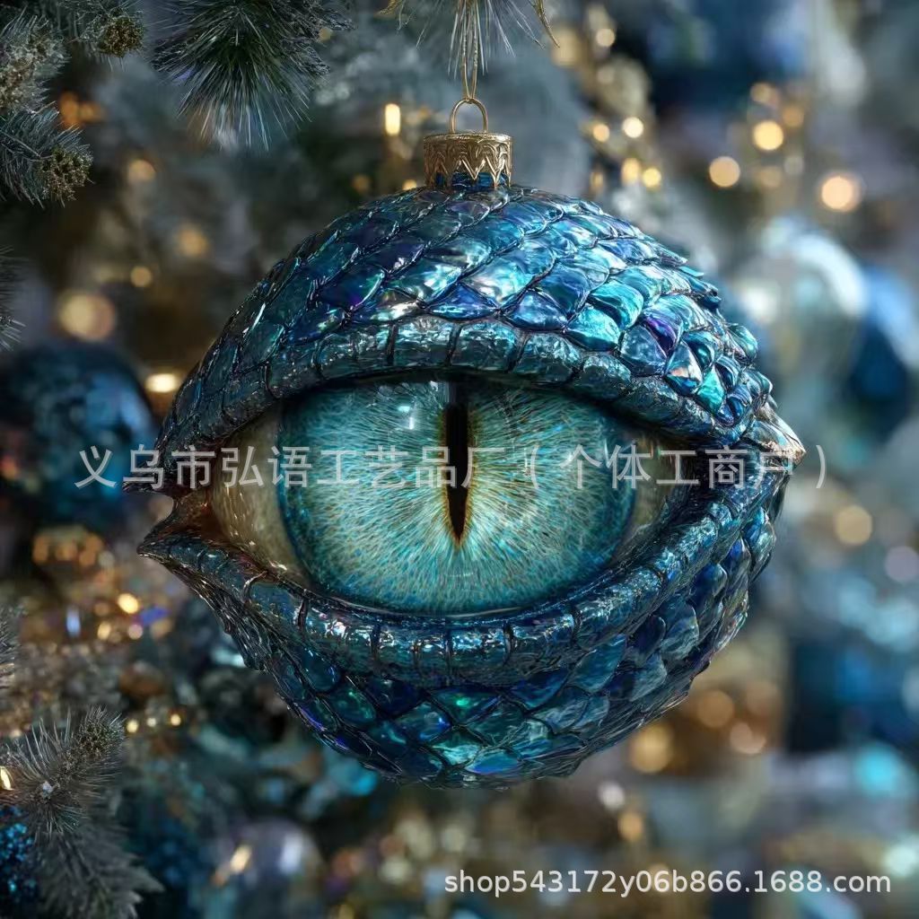 Cross-Border 2025Dragon Eye Flat Dragon Eye Flat Jewelry Scene Holiday Decorations