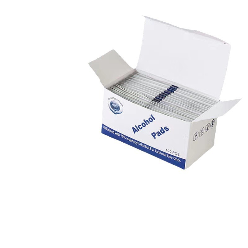 Wholesale disinfection cotton 75 degree alcohol cotton cleaning wipes disposable 100 independent English alcohol cotton