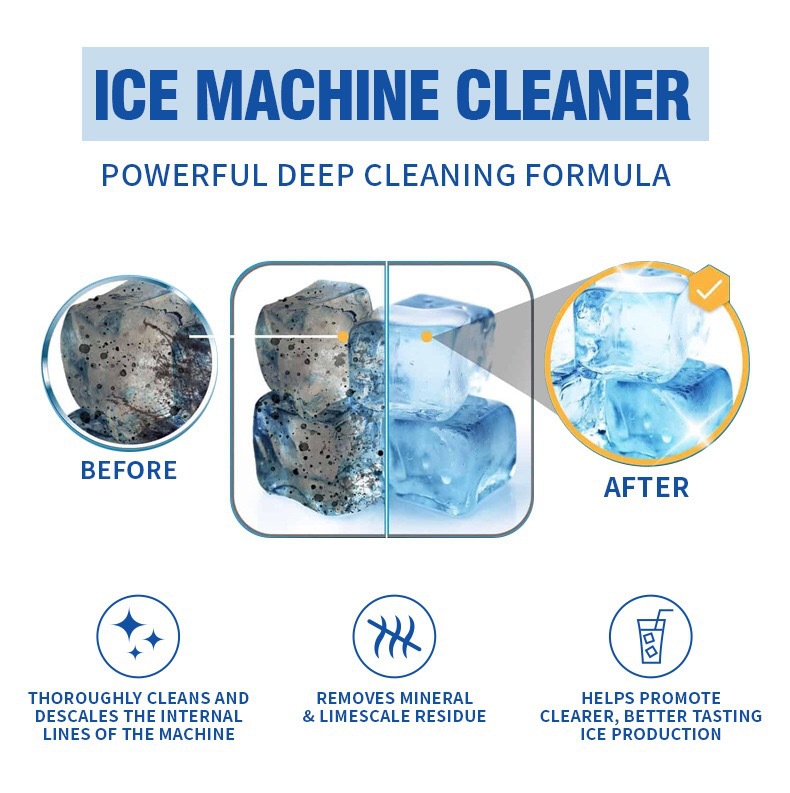 Cross-Border Ice Machine Cleaning Effervescent Tablets Household Cleaning Descaling Deodorizing Stain Maintenance Cleaning Tablets Factory Direct Sales