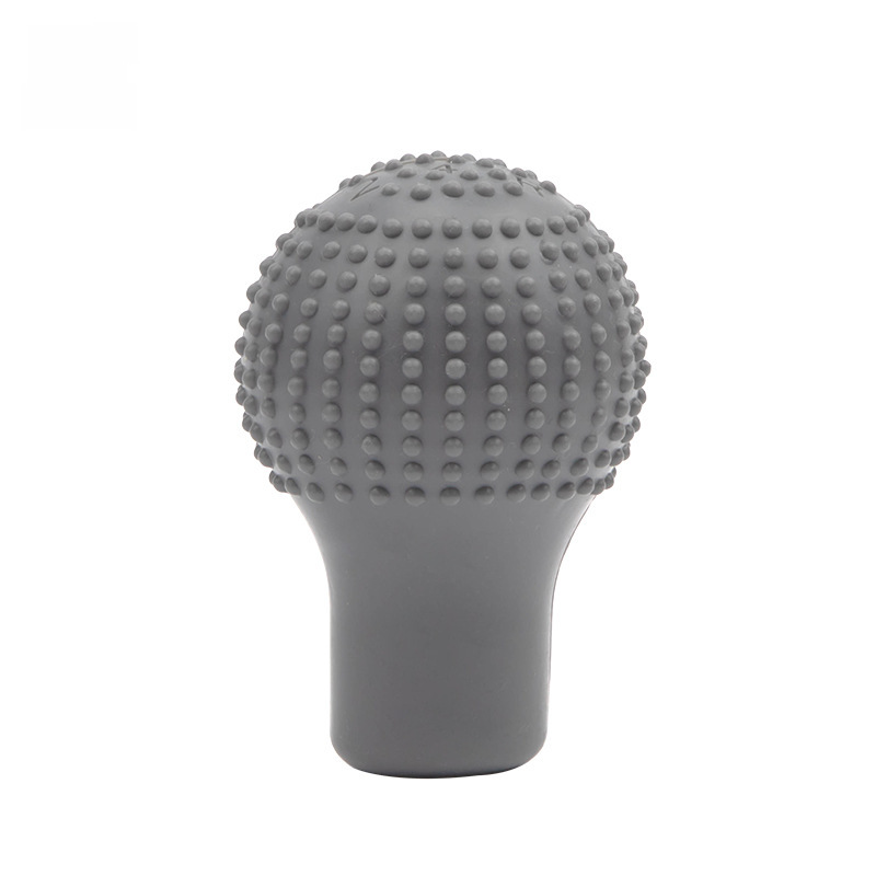 Car Silicone Gear Sleeve Round Gear Handle Sleeve Oval Manual Massage Gear Head Protective Sleeve Car Handbrake Sleeve