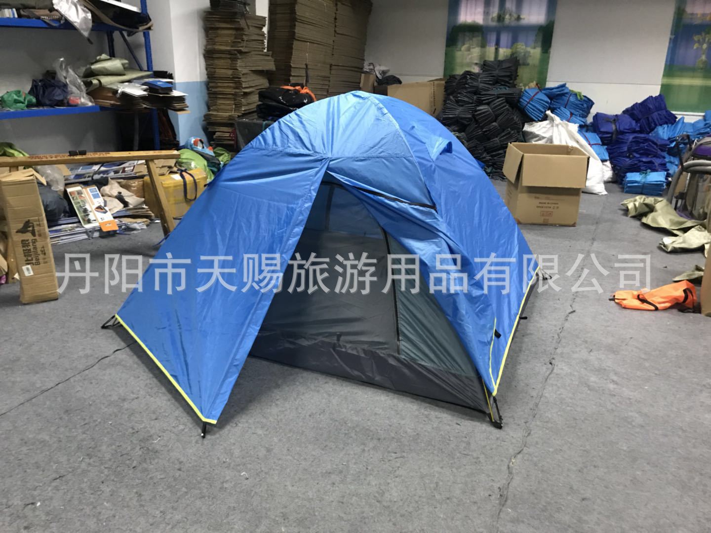 Factory Direct Sales Double-Layer Ultra-Light Rainproof Aluminum Pole Four-Season Universal Tent (Can Be Marked)