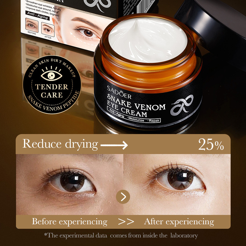 Full English Snake Venom Peptide Eye Cream Sadoer Moisturizing and Improving Dark Circles, Eye Bags and Eye Lines Cross-Border Export Wholesale