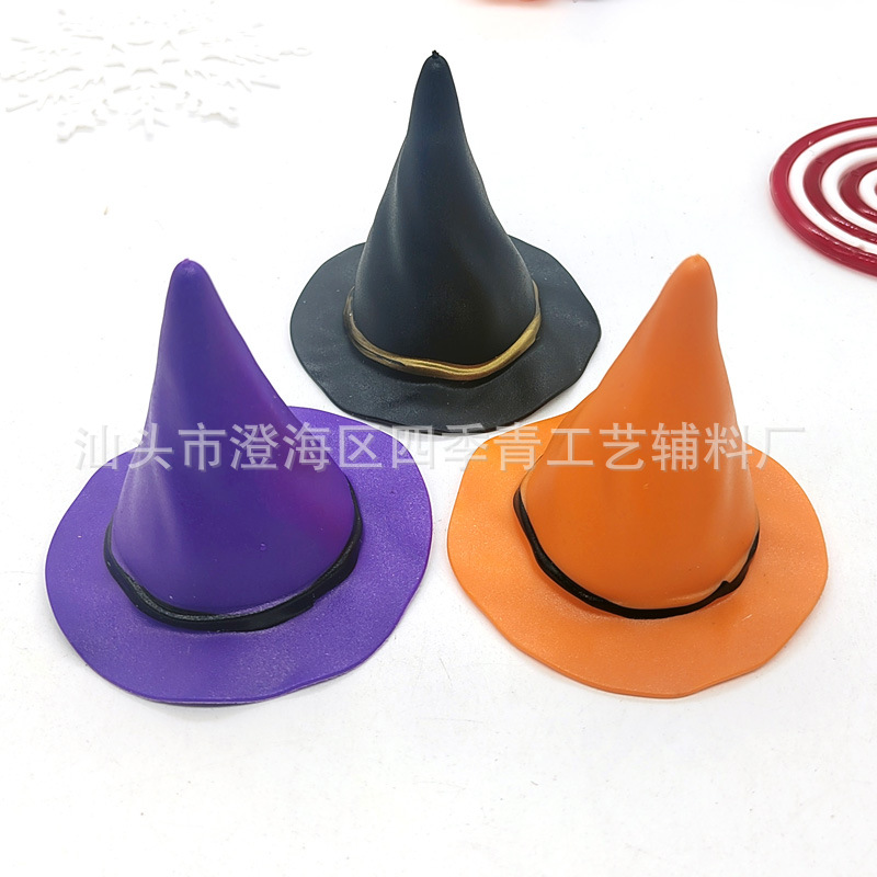 Halloween witch hat ghost festival craft decoration small toy plastic accessories female witch hat mini cross-border Asian