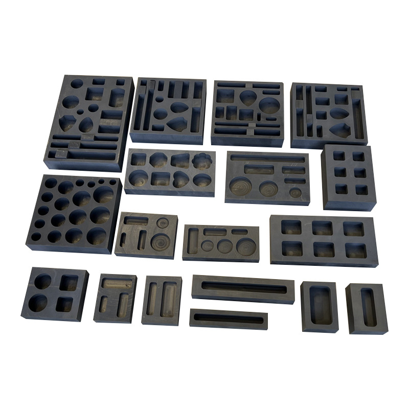 High-Purity Porous Graphite Oil Tank Graphite Boat Single-Hole Tank Ingot Gold, Silver, Copper and Aluminum Mold Tank High-Temperature-Resistant Forming Oil Tank