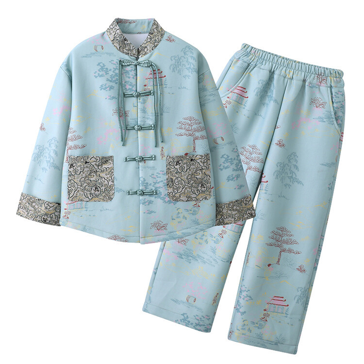 Children's Clothing Boys' suit National Fashion Spring 2024 New Big Children's Tang Suit Hanfu Two-piece Set Spring and Autumn Chinese Style