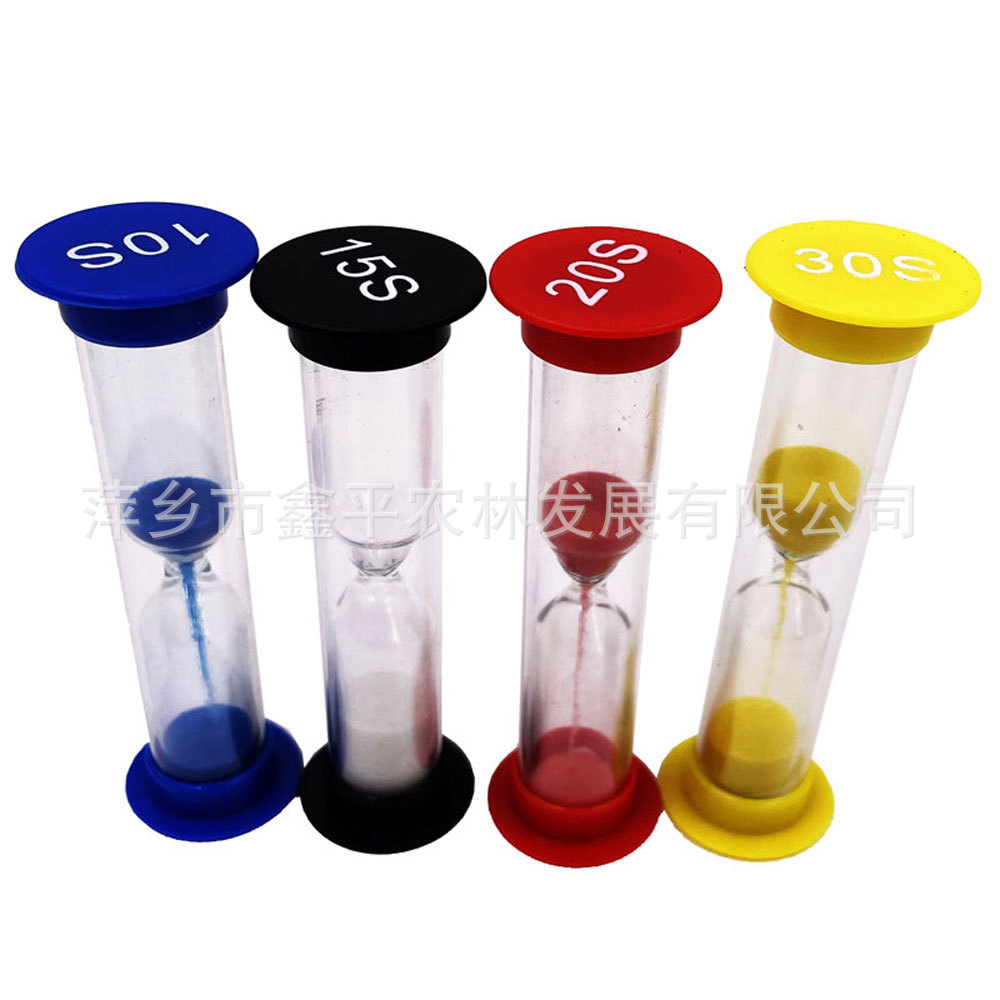 10-color printing small hourglass timer 10/30 seconds 1/2/3/5/10 minutes plastic anti-fall hourglass cross-border goods