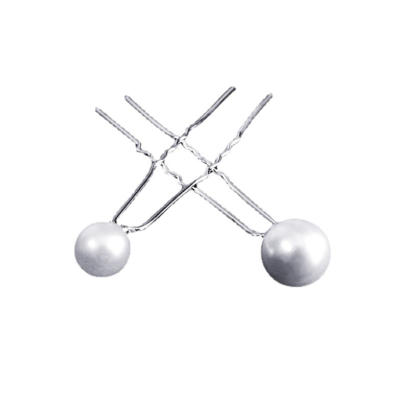 Cross-border European and American hair U-shaped hairpin flower pin selling classic pearl Fork hair accessories bride headdress wholesale