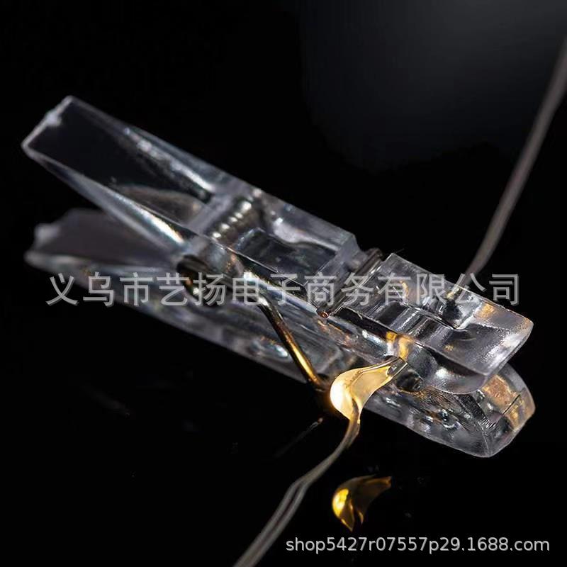 Plastic small clip photo clip color mini photo clip transparent acrylic clip Christmas decorative light string clip