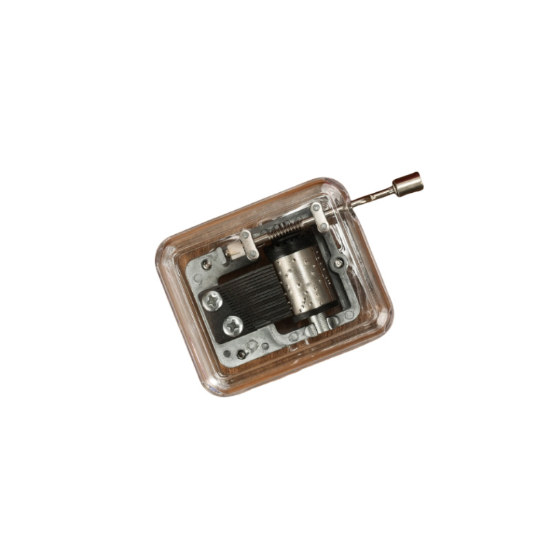 Acrylic Transparent Music Box Ordinary Hand Movement Mini Music Box Creative Birthday Gift Craft Gift