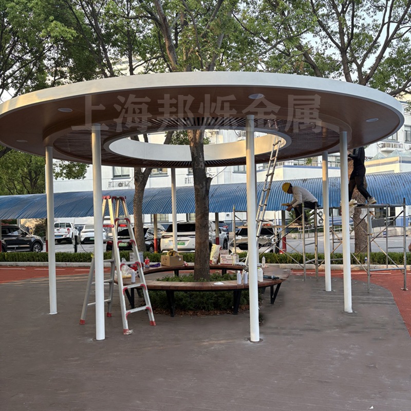 Special-Shaped Gallery Steel Structure Corridor Customization Shanghai Landscape Engineering Manufacturer Stainless Steel Metal Garden Engineering Customization