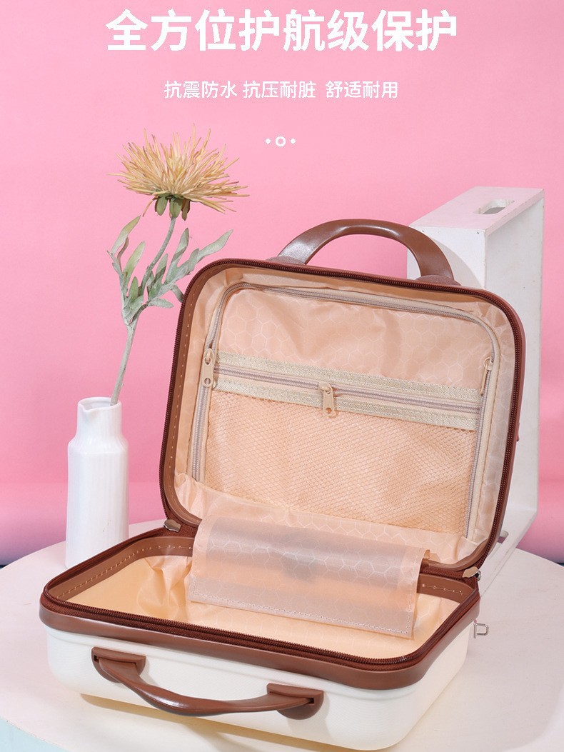 14 inch hand luggage 3 cartoon bear suitcase makeup multifunctional mini storage bag hand gift