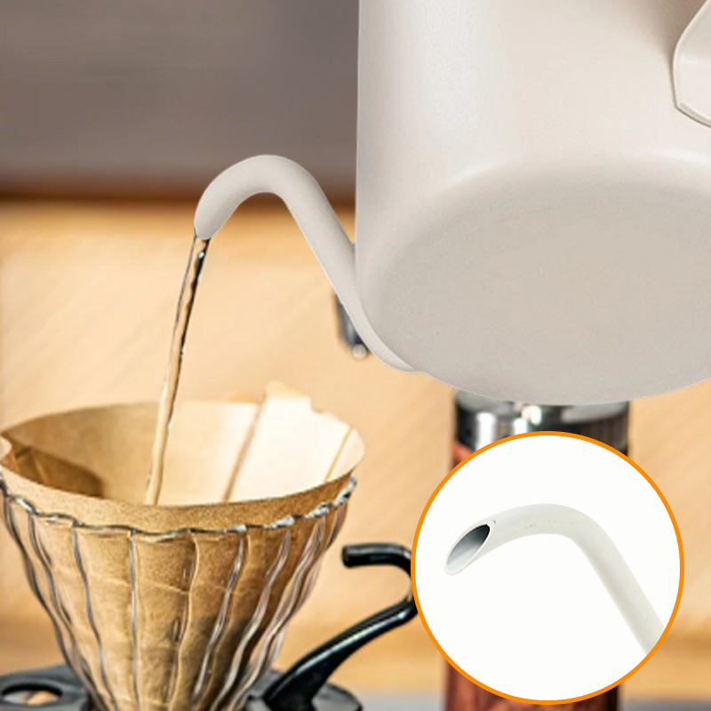 Hand-Pour Pot with Lid, Coffee Utensils, Coffee Pot, Color Processing, Stainless Steel Long Spout Pot, Thin Mouth Pot, Coffee Utensils