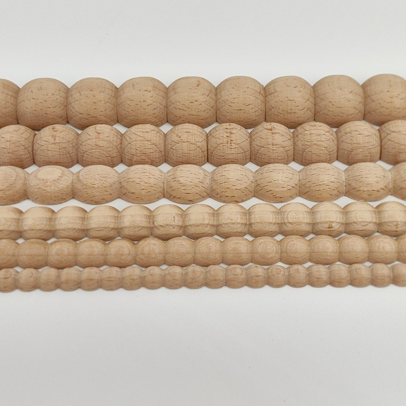 Amazon Solid Wood Carved Line DIY Photo Frame Background Decorative Line Pearl Line Pressed Edge Strip Waist Line Custom Beech Wood