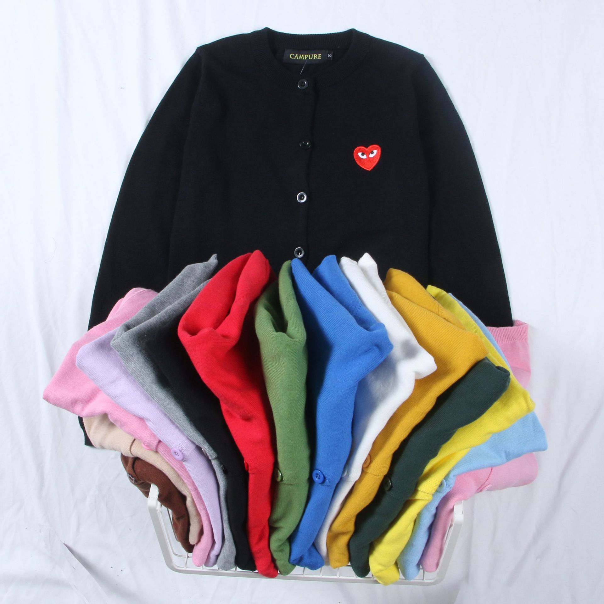 European and American Fashion Love 2022 New Autumn and Winter Knitwear Cotton Children's Family Clothes Love Embroidery