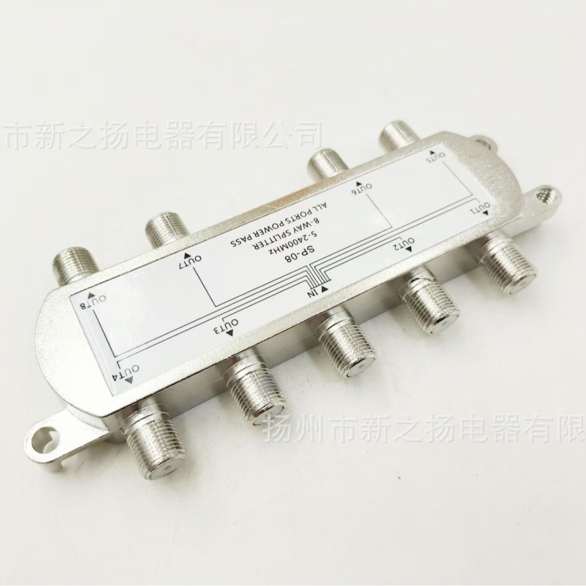 Factory Direct Supply Power Divider 5~2400Mhz Signal 1/8 Splitter with F Connector Imperial System, Bulk Purchase Discount