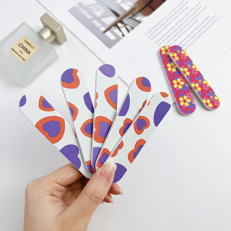 Double-sided printing nail file frosted onion powder polishing wear nail kit manicure rubbing strip nail polishing strip sand strip