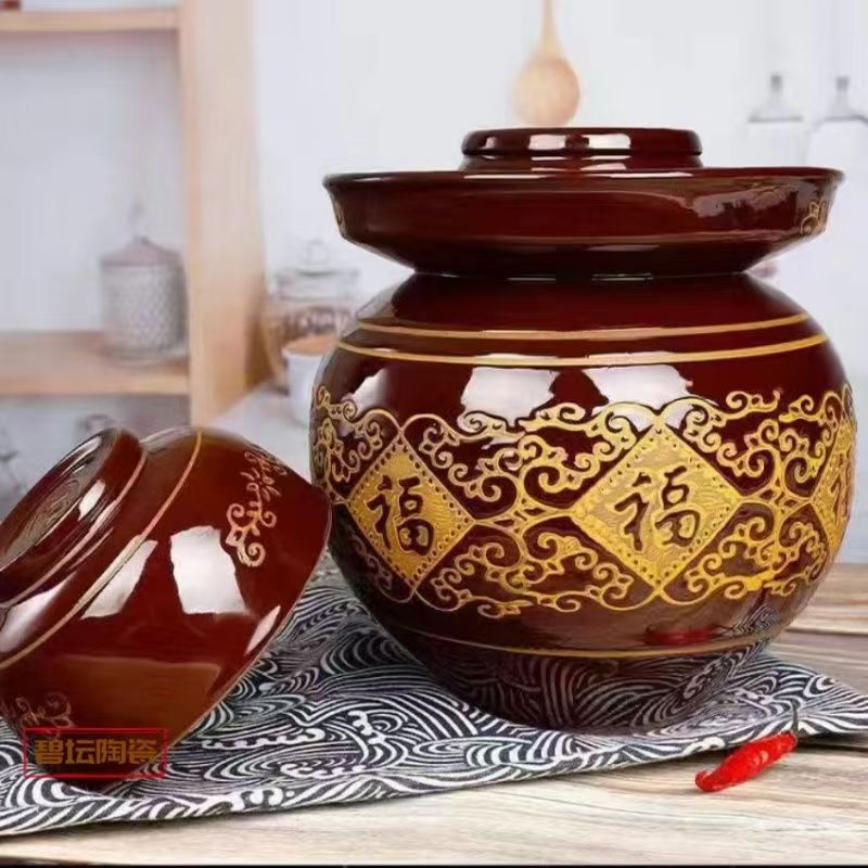 Керамическая банка для кимчи, традиционная банка для маринованных овощей