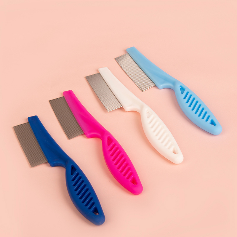 Spot wholesale cat flea comb cat teeth Comb pet straight dog special steel comb to remove lice comb flea