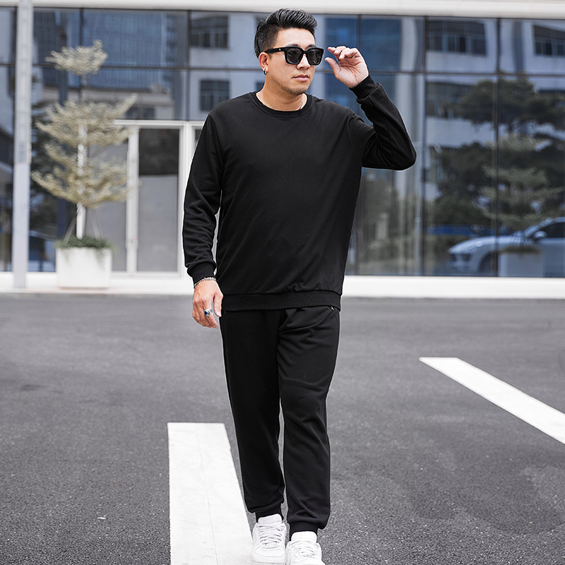 DW1010-DK2010 extra large size 400kg sports cotton tall lengthened suit fat man sweater pants men