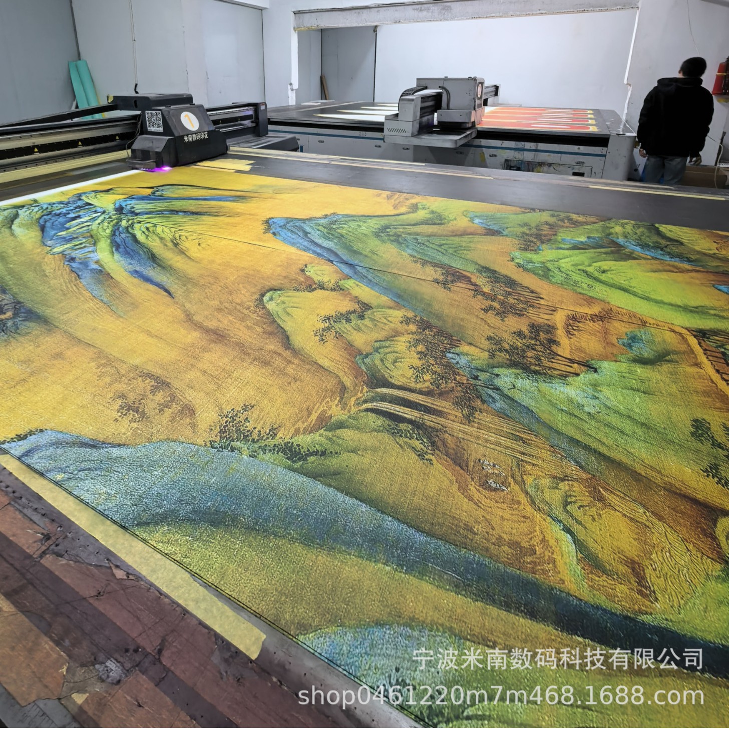 Customized Background Wall Uv Printing Copper Plate Copper Plate Printing and Engraving Process Large Copper Plate Decorative Painting Qianlijiang
