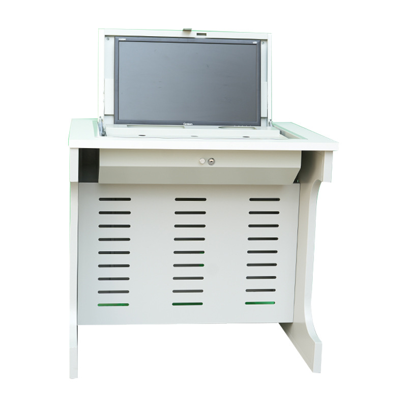 Flip Computer Table Semi-Embedded Hidden Table School Computer Classroom Training Table School Classroom Computer Room Student Table