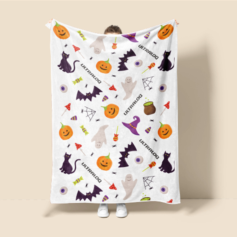 Flannel Blanket Thickeneded Customized Coral Velvet Double-Sided Printed Blanket Air Conditioning Blanket Cover Blanket Nap Blanket Gift Cross-Border