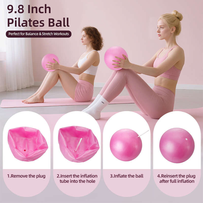 Yoga Pilates Thirteen-Piece Pink Pilates Set Leg Resistance Circle Pilates Ring Resistance Band Cross-Border