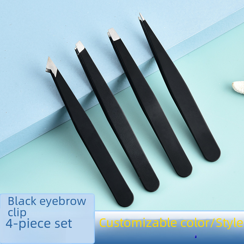 Tweezers eyebrow clip 96 clip stainless steel eyebrow clip pull beard eyebrow clip pull eyebrow tweezers factory wholesale