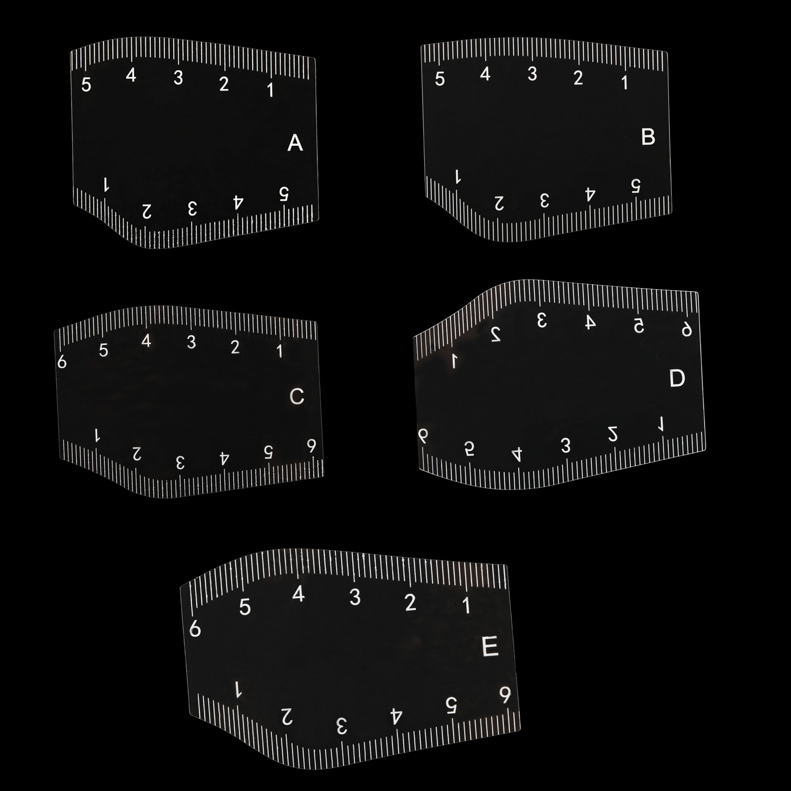 New Eyebrow Drawing Tool Ruler, Symmetrical and Quick Eyebrow Drawing Ruler, Transparent and Bendable to Fit the Eyebrow Shape Design, Cross-Border Tattoo Embroidery