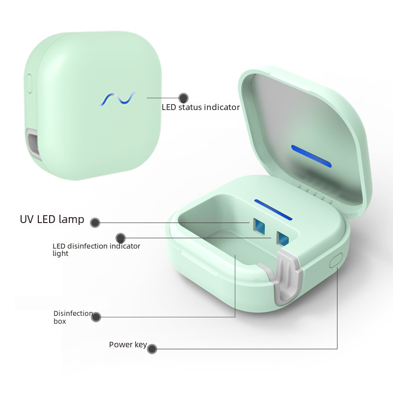 Smart Toothbrush Sterilizer Air-dried Wall-mounted Electric Toothbrush UV Sterilization Box Hole-free Storage Rack