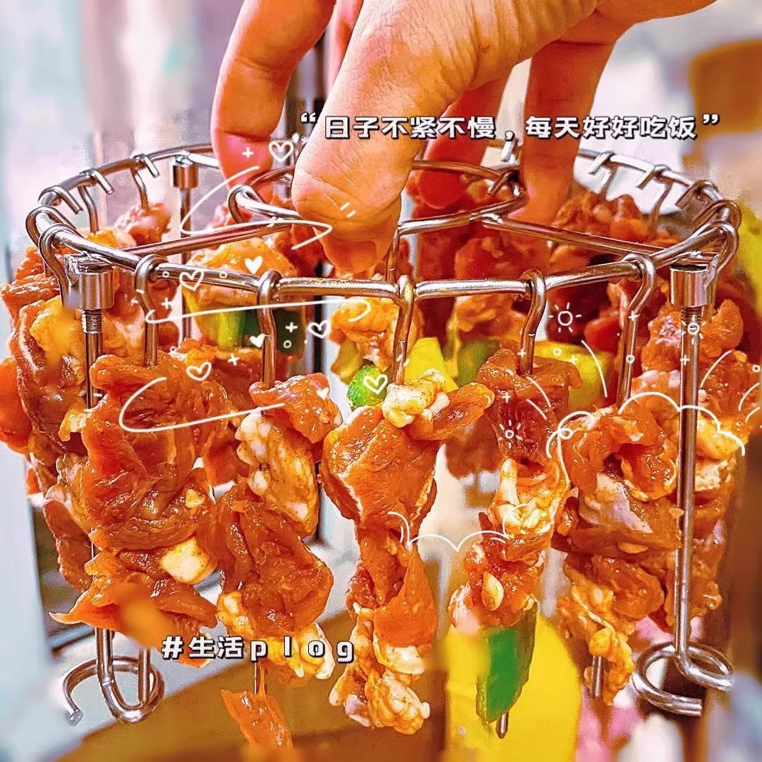 Гриль для аэрогриля для домашнего использования, подвесная решетка из нержавеющей стали, вертикальная решетка для барбекю