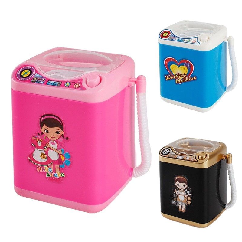 Douyin Children's Simulation Play-house Toy Mini Washing Machine Electric Small Household Appliances with Draining Basket for Water Drying