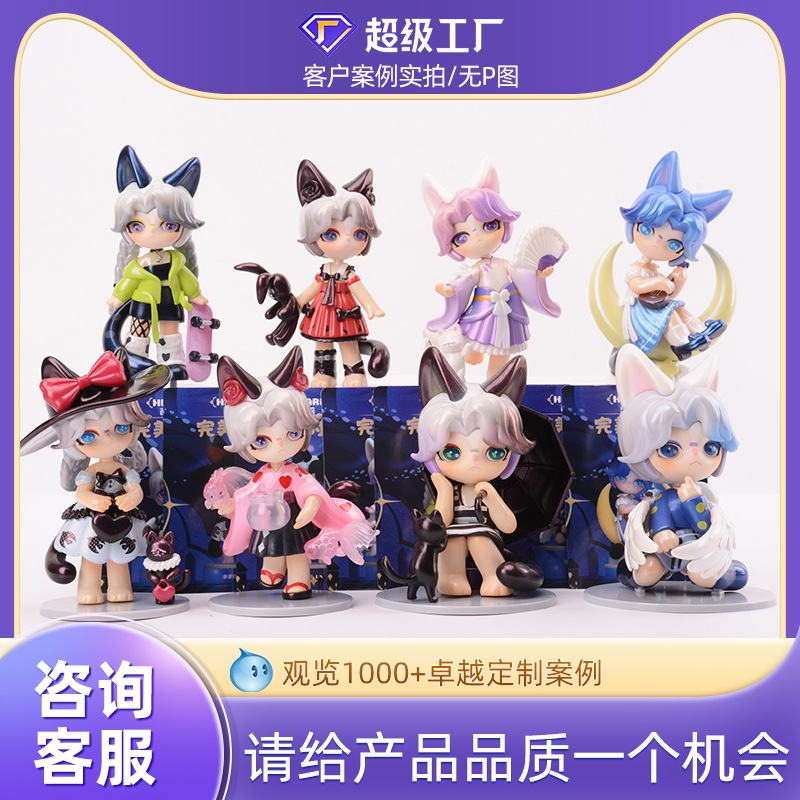 Custom Blind Box Figurines, Resin Factory, Premium Company Ip Ornaments, Cartoon Animal Figurines, Custom-Made Crafts