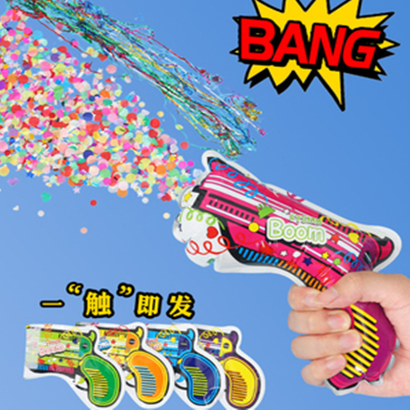 Hand-held fireworks gun trembles with automatic inflatable fireworks gun party props fireworks tube atmosphere gun salute wholesale