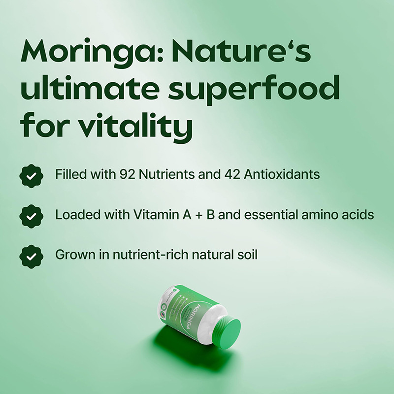 In-Stock Cross-Border Hot-Selling Tk Moringa Capsules Powder Manufacturer Direct Sales Customized Vitamins