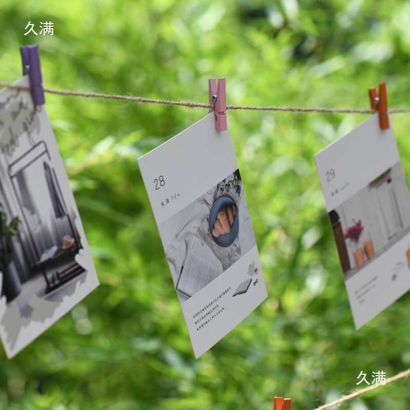 Hemp Rope Wooden Clip Creative Log Decorative Clip Photo Clip Towel Clip Clothes Bed Sheets Clip Storage Clip