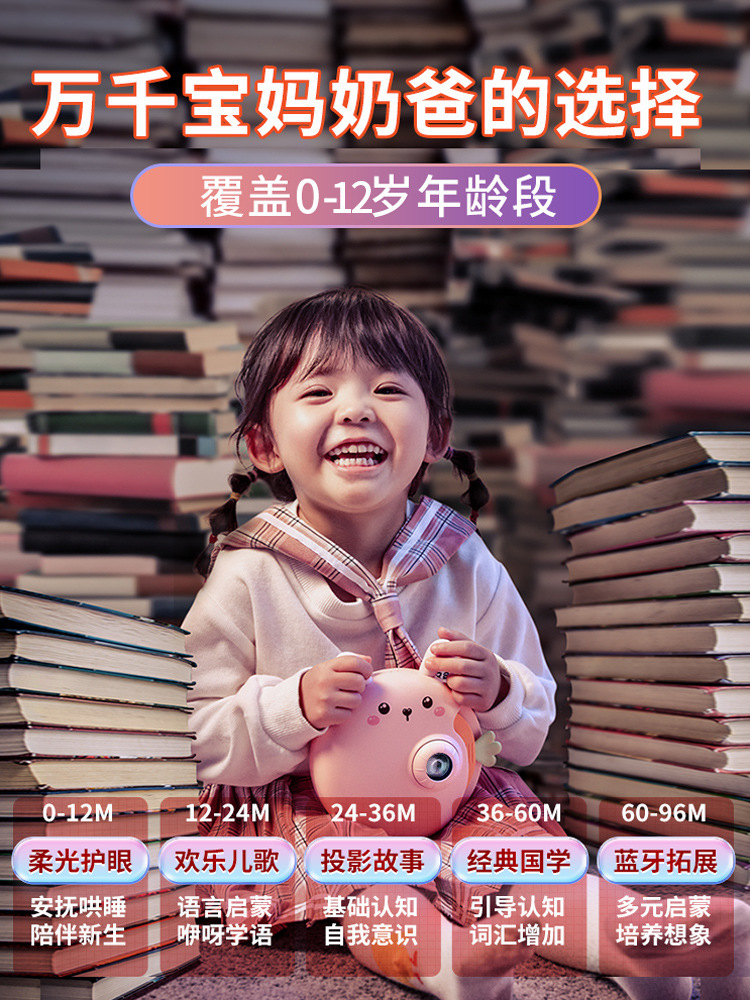 Girls Birthday Gift Baby One-Year-Old Christmas Projector Kidsren's Bedtime Toys Storytelling Machine Early Education